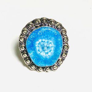Blue Solar Quartz Ring